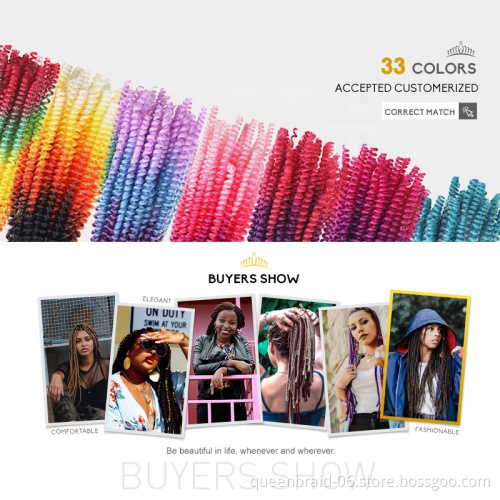 Factory Outlet Crochet Braid Bomb Twist Braid Crochet Hair Ombre Color Synthetic Fluffy Hair Extension Spring Twist Crochet Hair